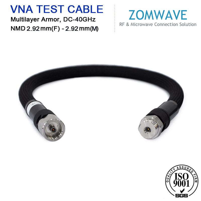 NMD2.92mm Female to NMD2.92mm Male VNA Test Cable With Multilayer Armor,DC-40GHz