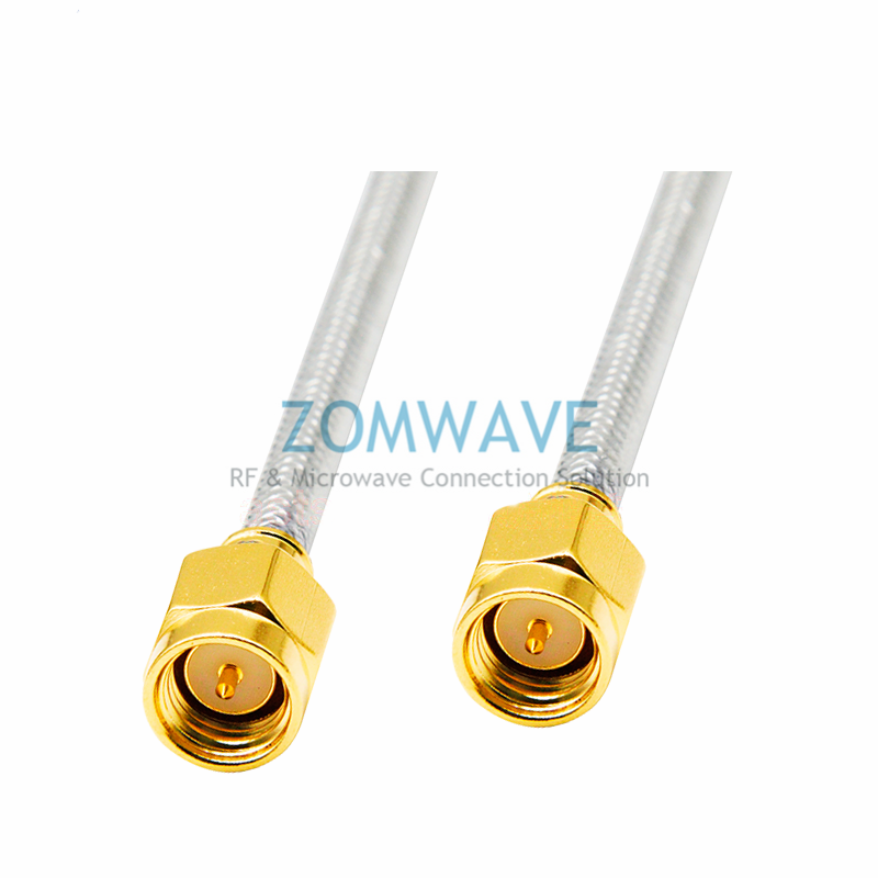 SMA Male to SMA Male, Formable .141''RG402 Cable Without Jacket, 12GHz