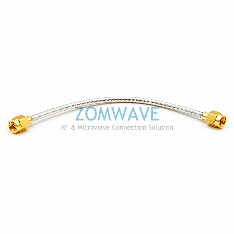 SMA Male to SMA Male, Formable .141''RG402 Cable Without Jacket, 12GHz