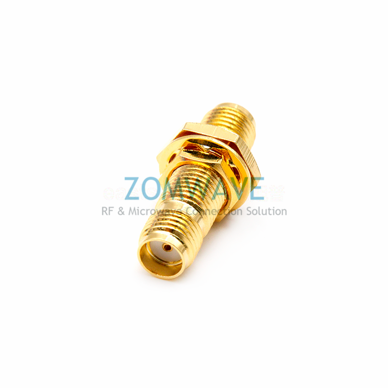 SMA Female to SMA Female Bulkhead Waterproof Adapter, 24mm Length, 6GHz