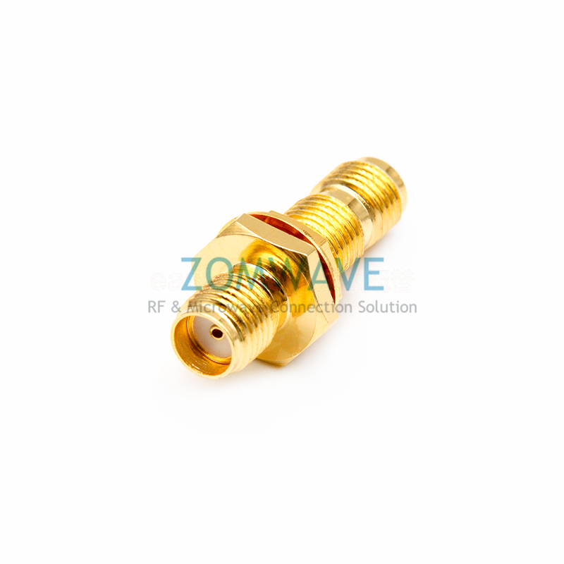 SMA Female to SMA Female Bulkhead Waterproof Adapter, 24mm Length, 6GHz