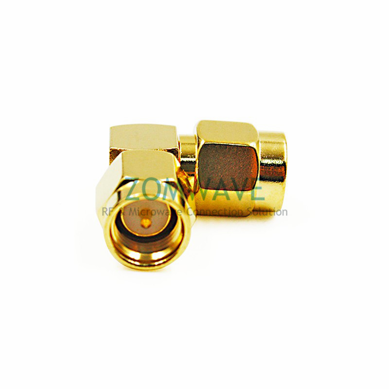 SMA Male to SMA Male Right Angle Adapter, 6GHz