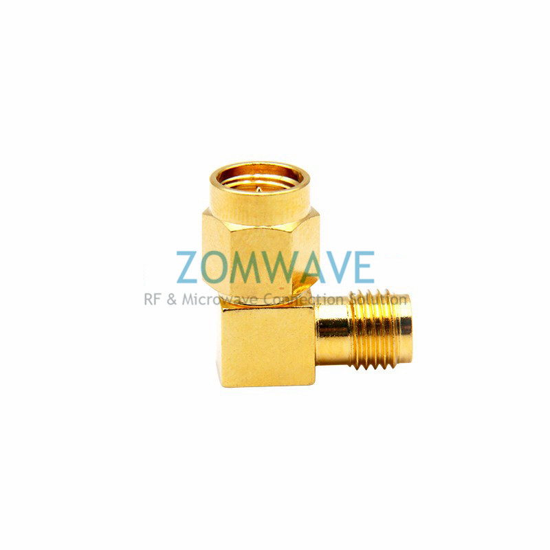 SMA Male to SMA Female Right Angle Adapter, 6GHz