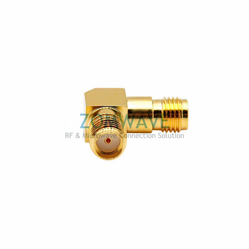 SMA Female to SMA Female Right Angle Adapter, 18GHz