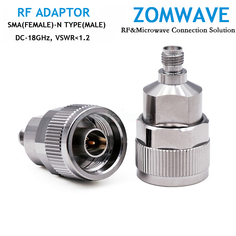 SMA Female to N Type Male Adapter, 18GHz