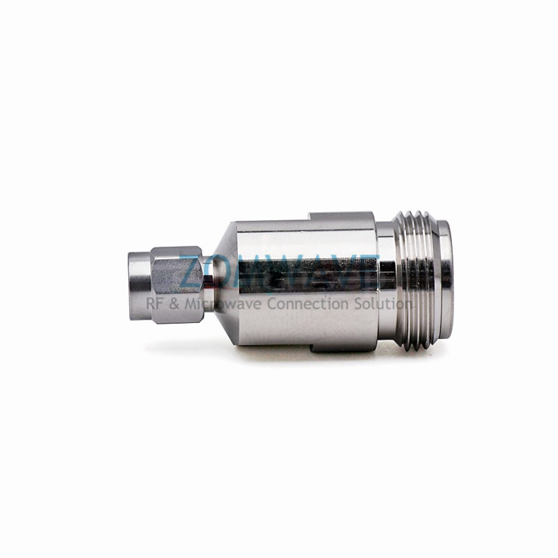 SMA Male to N Type Female Stainless Steel Adapter, 18GHz