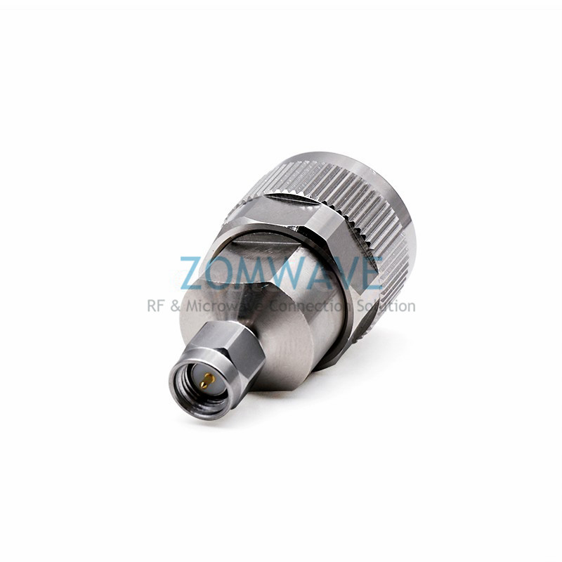 SMA Male to N Type Male Stainless Steel Adapter, 18GHz
