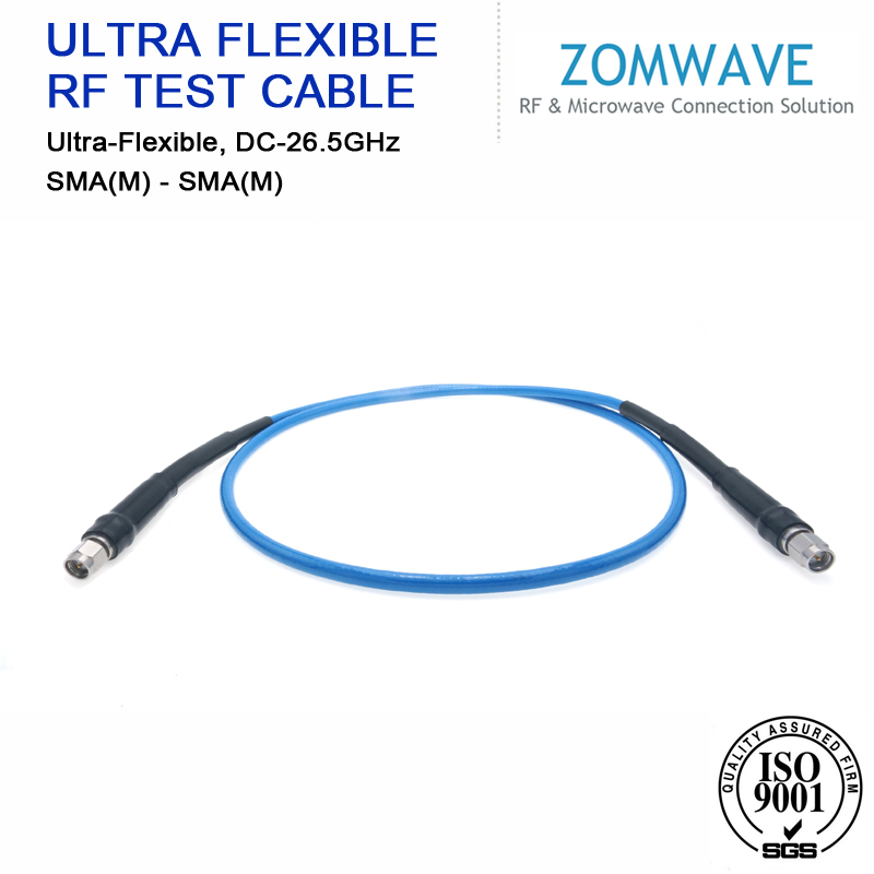 SMA Male to SMA Male Ultra Flexible RF Test Cable, Low Loss Phase-Stable, 26.5GH