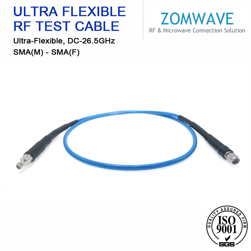 SMA Male to Female Ultra Flexible RF Test Cable, Low Loss Phase-Stable, 26.5GHz