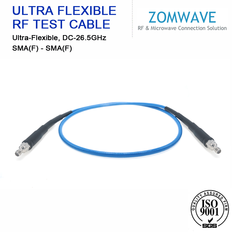 SMA Female to Female Ultra Flexible RF Test Cable,Low Loss Phase-Stable, 26.5GHZ