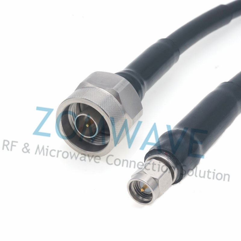 SMA Male to N Type Male Ultra Flexible RF Test Cable,Low Loss Phase-Stable,18GHZ