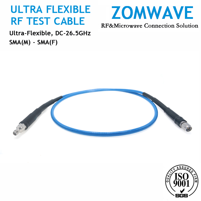 SMA Male to SMA Female Ultra Flexible Test Cable, Low Loss Phase-Stable,26.5GHz