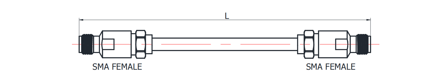 sma female to female, flexible rf test cable