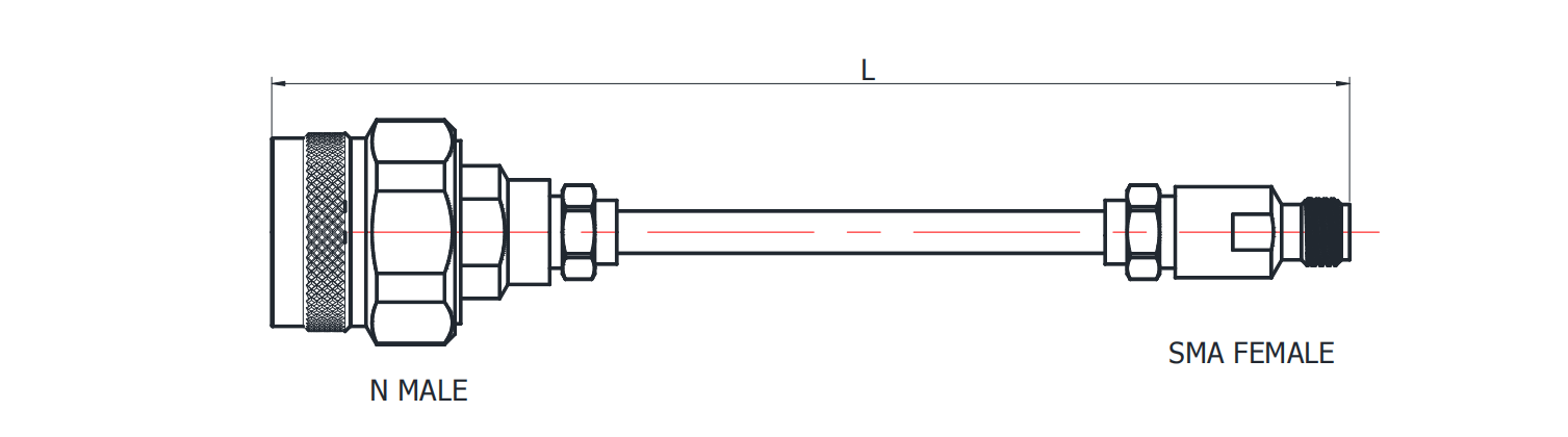 n male to sma female, flexible coaxial cable, rf test cable