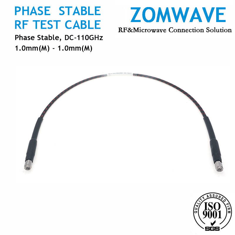 1.0mm Male to 1.0mm Male Mircrowave Test Cable, Low Loss Phase-Stable, 110GHz