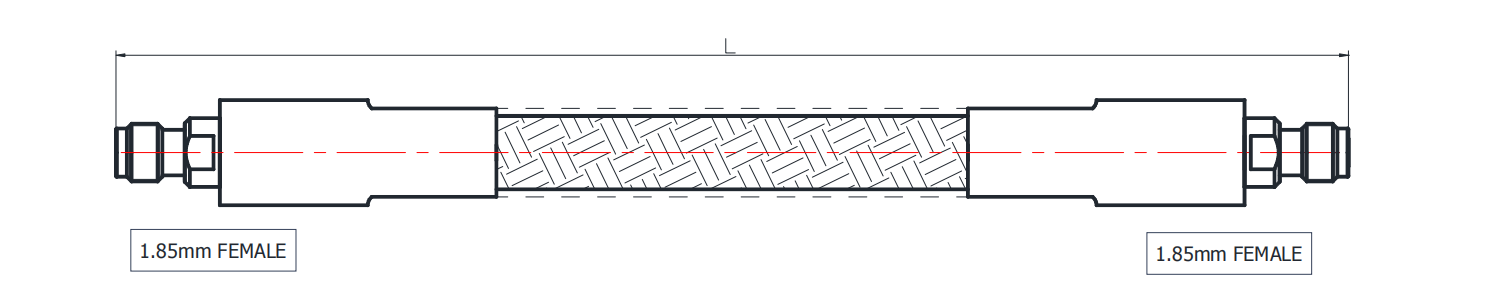 1.85mm rf cable assembly, phase stable cable assembly, rf test cable