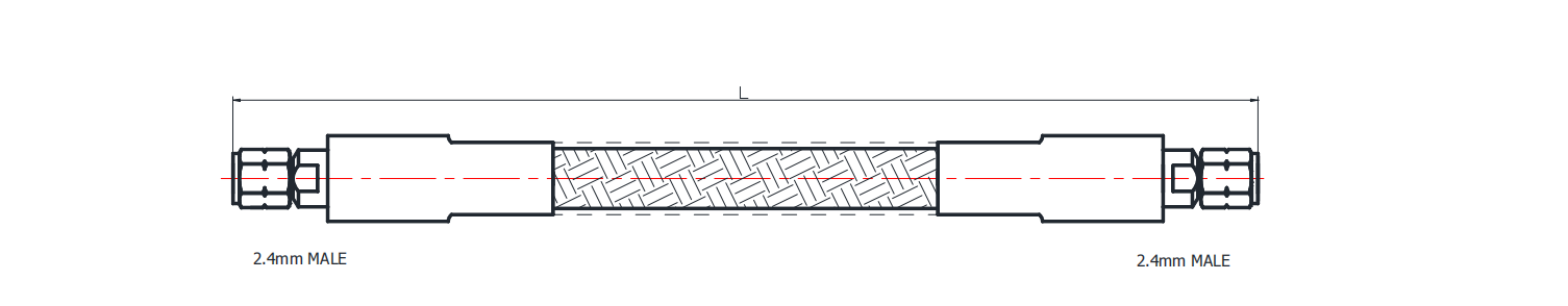 2.4mm male to male, microwave test cable, vna test cable