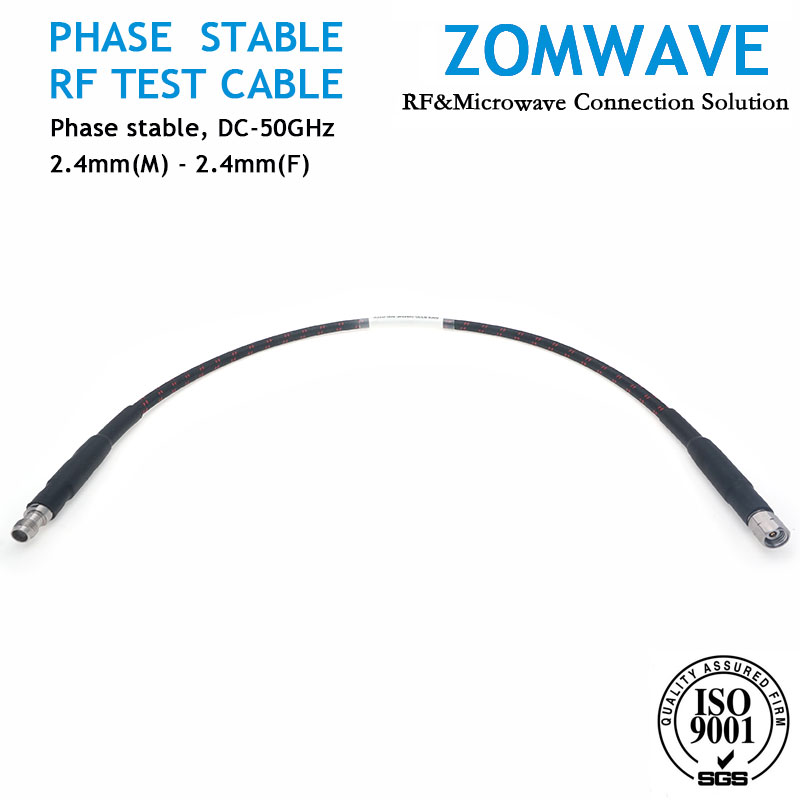 phase stable cable, phase stable rf cable, 2.4mm cable assembly