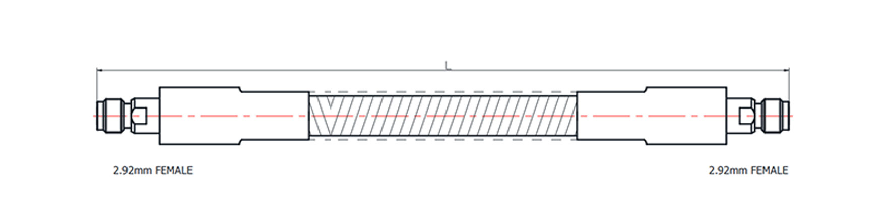 2.92mm cable assembly, phase stable microwave test cable