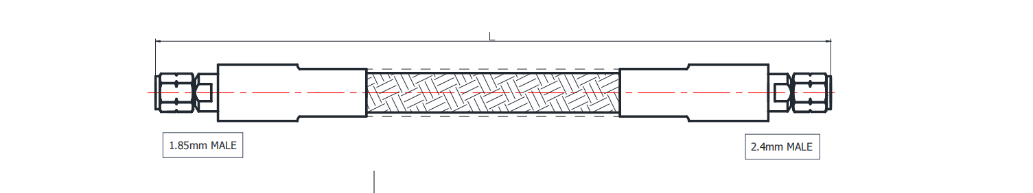 1.85mm male cable, 2.4mm male cable, coax cable assemblies