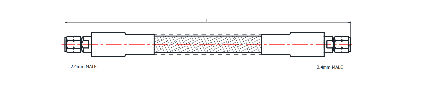 2.4mm male cable assembly, custom rf cables