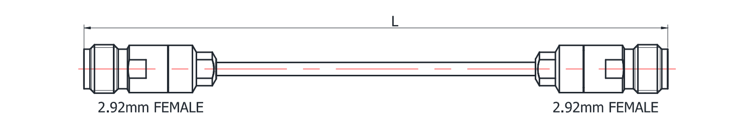 2.92mm female cable assembly, coaxial cable assembly, coax cable manufacture