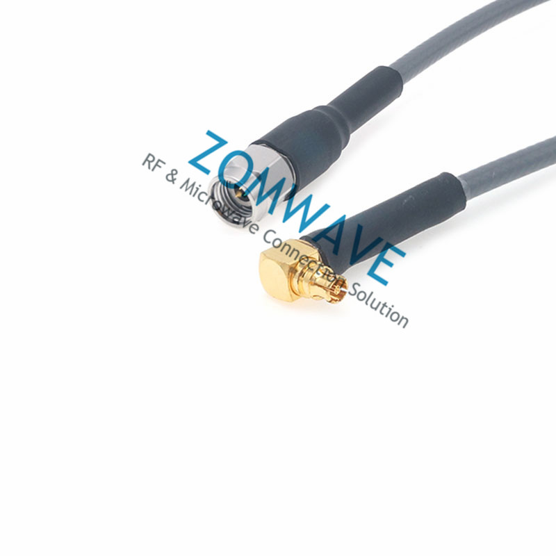 2.92mm Male to Mini SMP (SMPM/GPPO) Right Angle Female, Flexible ZCXN 3506, 40GH