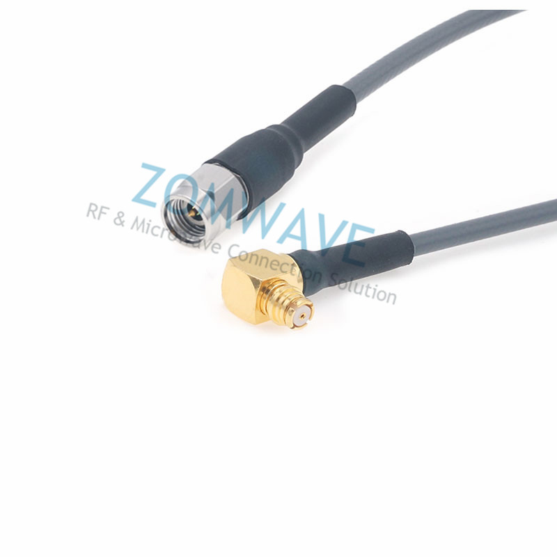 2.92mm Male to SMP(GPO) Right Angle Female, Flexible ZCXN 3506 Cable, 40GHz