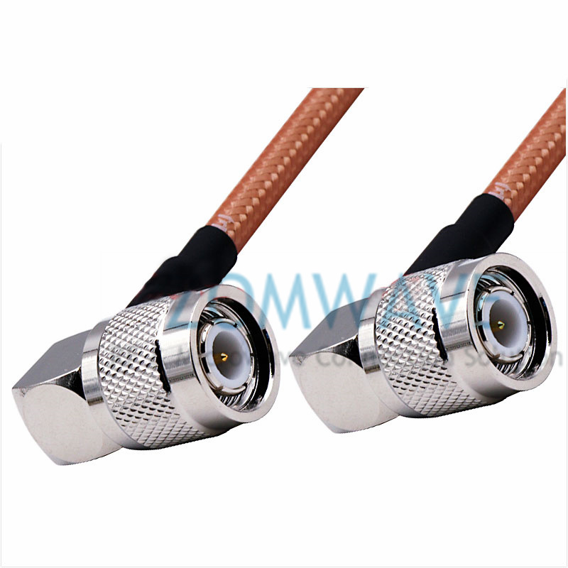 TNC Male Right Angle to TNC  Male Right Angle, RG142 Double Shielded Cable, 6GHz