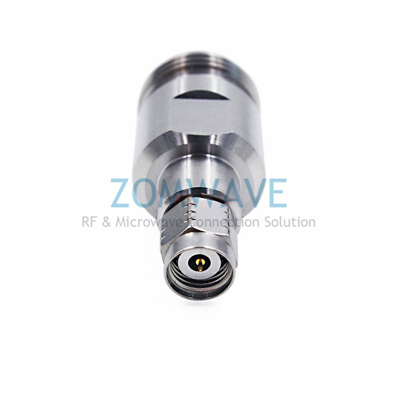 2.4mm Male to N Type Female Stainless Steel Adapter, 18GHz