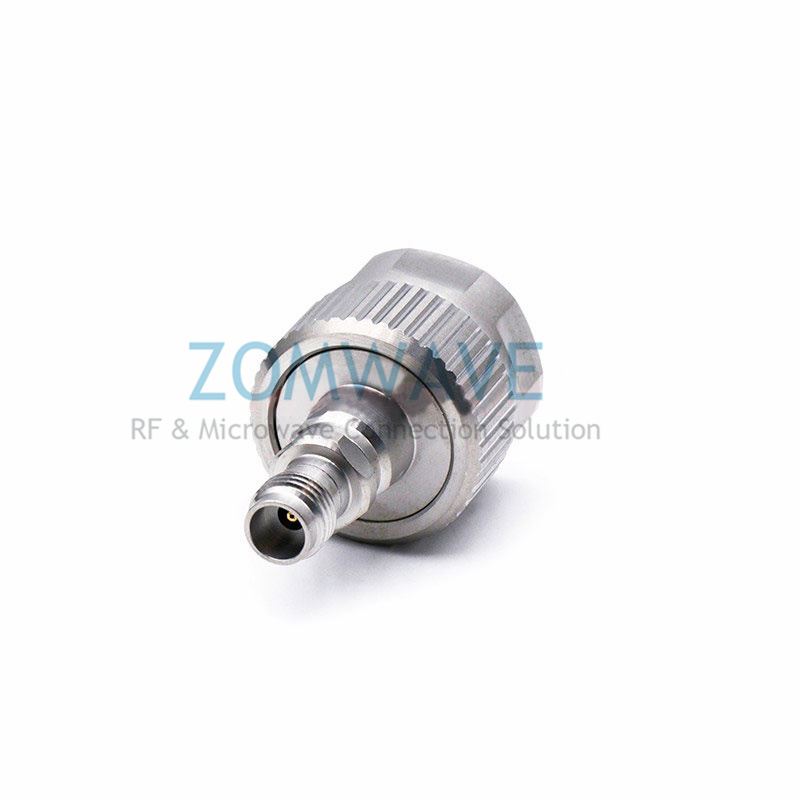 2.4mm Female to N Type Male Stainless Steel Adapter, 18GHz