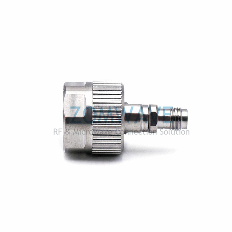 2.4mm Female to N Type Male Stainless Steel Adapter, 18GHz