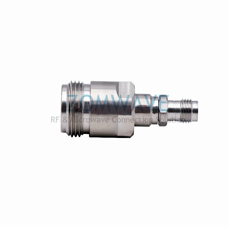 2.4mm Female to N Type Female Stainless Steel Adapter, 18GHz