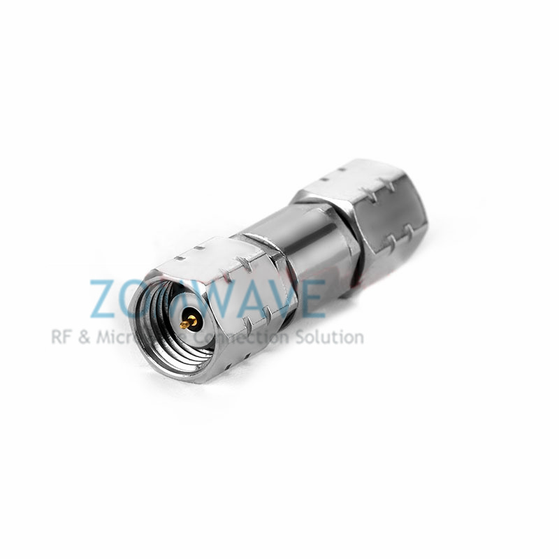1.85mm Male to 1.85mm Male Stainless Steel Adapter, 67GHz