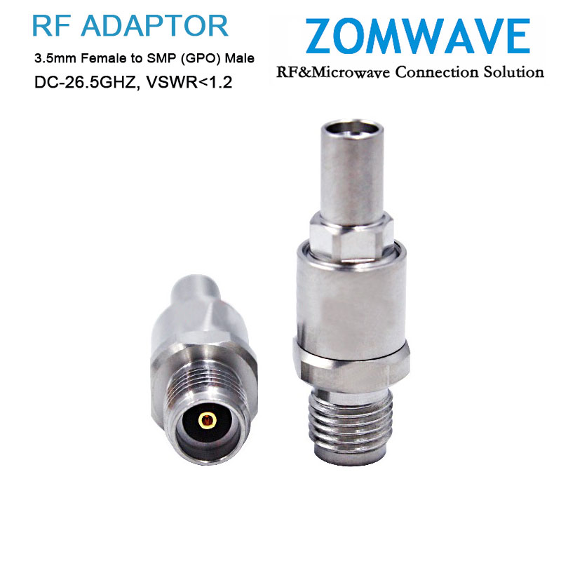 3.5mm Female to SMP (GPO) Male Stainless Steel Adapter, 26.5GHz