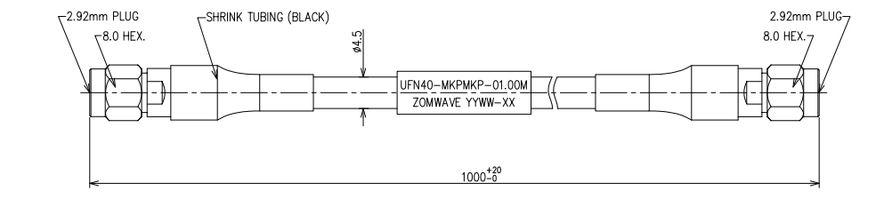 2.92mm test cable assembly, 2.92mm cable assembly, 2.92mm test cable