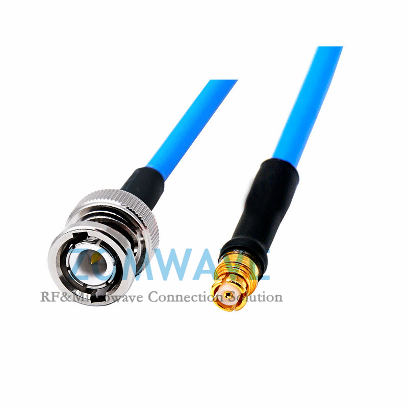 SMP(GPO) Female to BNC Male, Formable .086''_RG405 Cable, 6GHz
