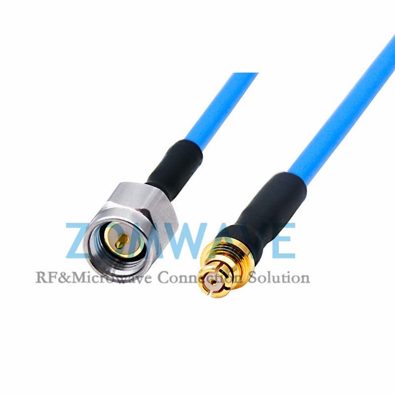 SMP(GPO) Female to SMA Male, Flexible .086''/SS405 Cable, 18GHz