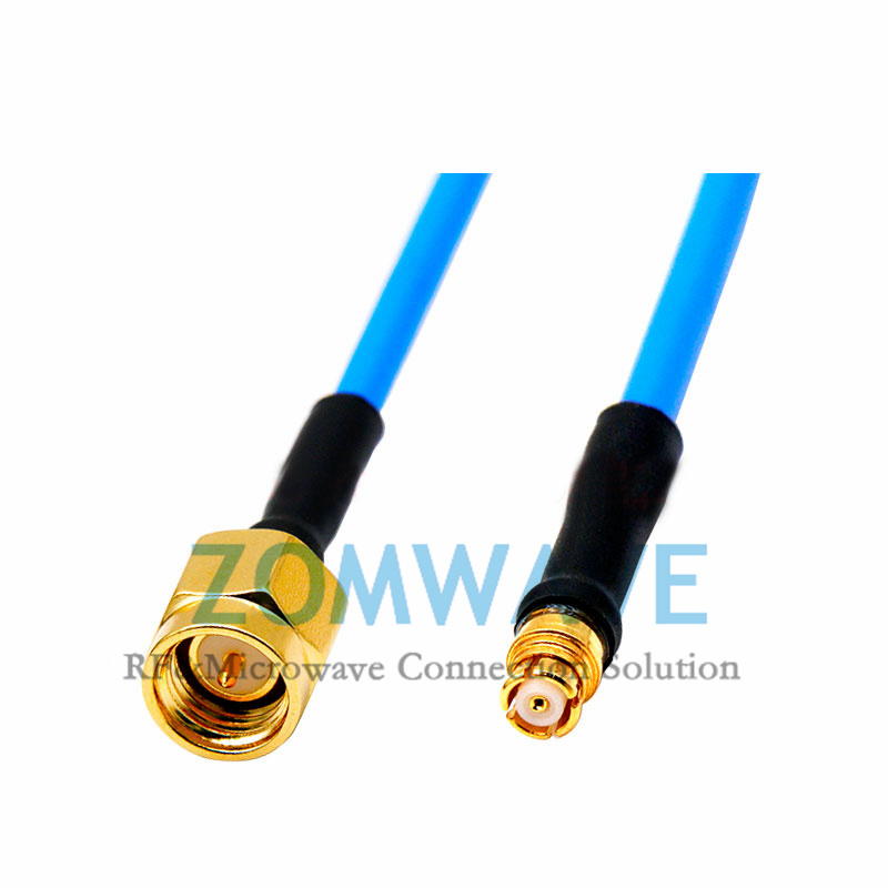 SMP(GPO) Female to SMA Male, Formable .086''/RG405 Cable, 18GHz