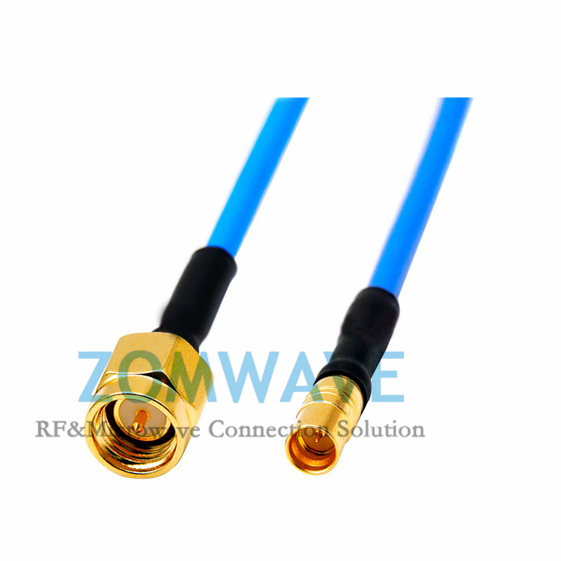 SMP(GPO) Male to SMA Male, Formable .086''/RG405 Cable, 18GHz