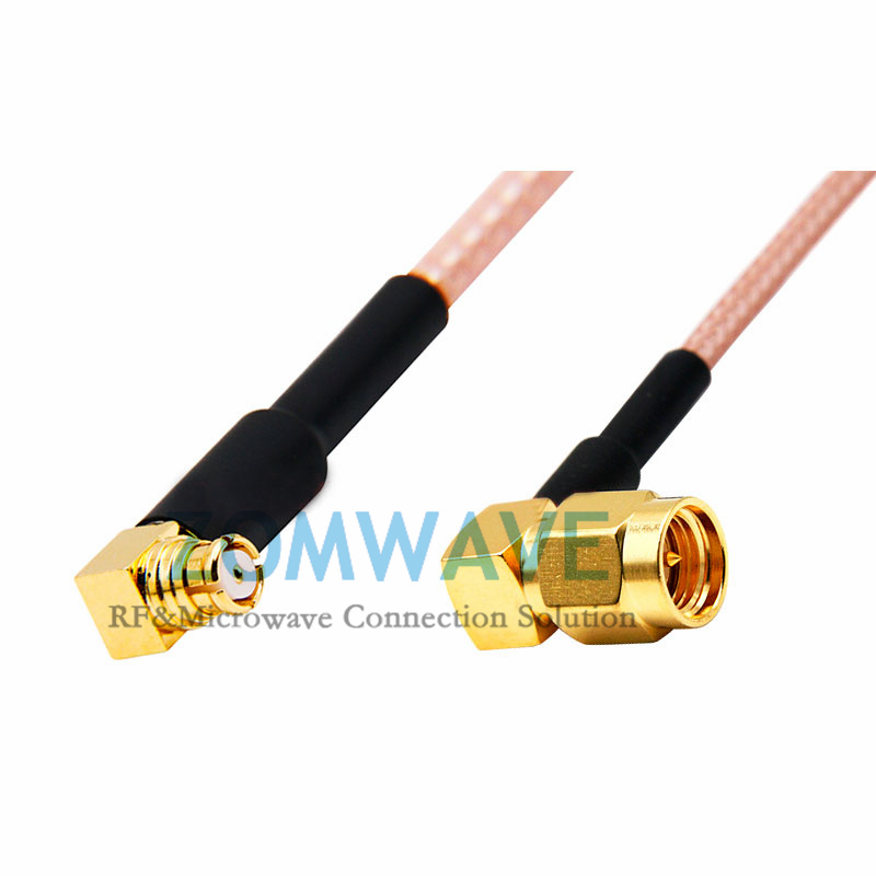 SMP(GPO) Female Right Angle to SMA Male Right Angle, RG316 Cable, 6GHz