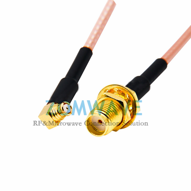 SMP(GPO) Female Right Angle to SMA Female Bulkhead Waterproof, RG316 Cable, 6GHz