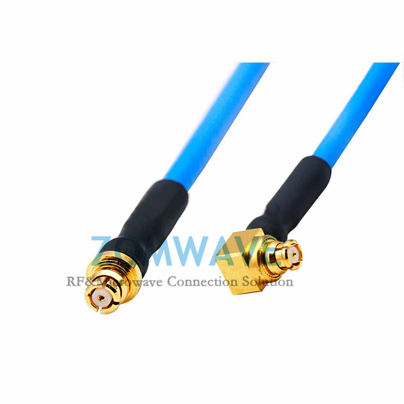 SMP(GPO) Female to SMP(GPO) Female Right Angle, Flexible .086''_SS405, 18GHZ
