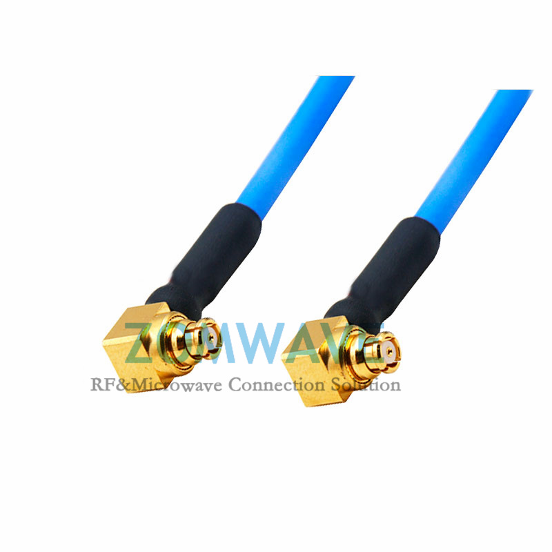 SMP(GPO) Female RA to SMP(GPO) Female RA, Flexible .086'' SS405 Cable, 18GHZ