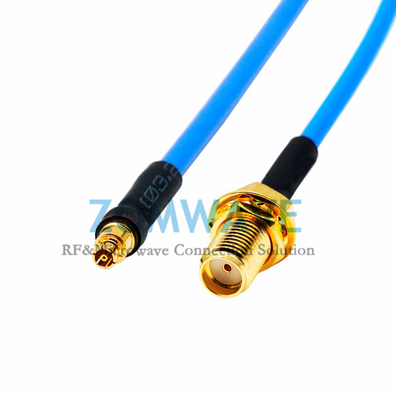 Mini SMP(GPPO) Female to SMA Female, Formable .086''_RG405 Cable, 12GHz