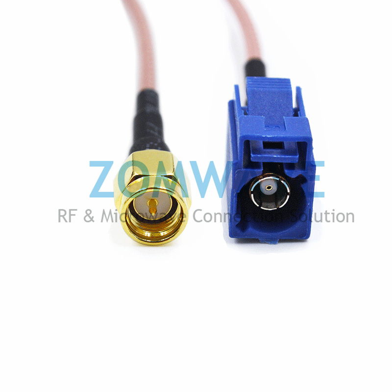 FAKRA C-Code Female to SMA Male, RG316 Cable, 6GHz