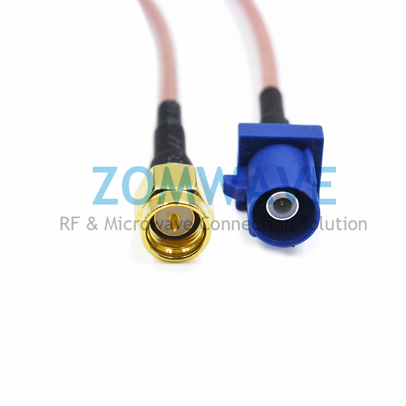 FAKRA C-Code Male to SMA Male, RG316 Cable, 6GHz