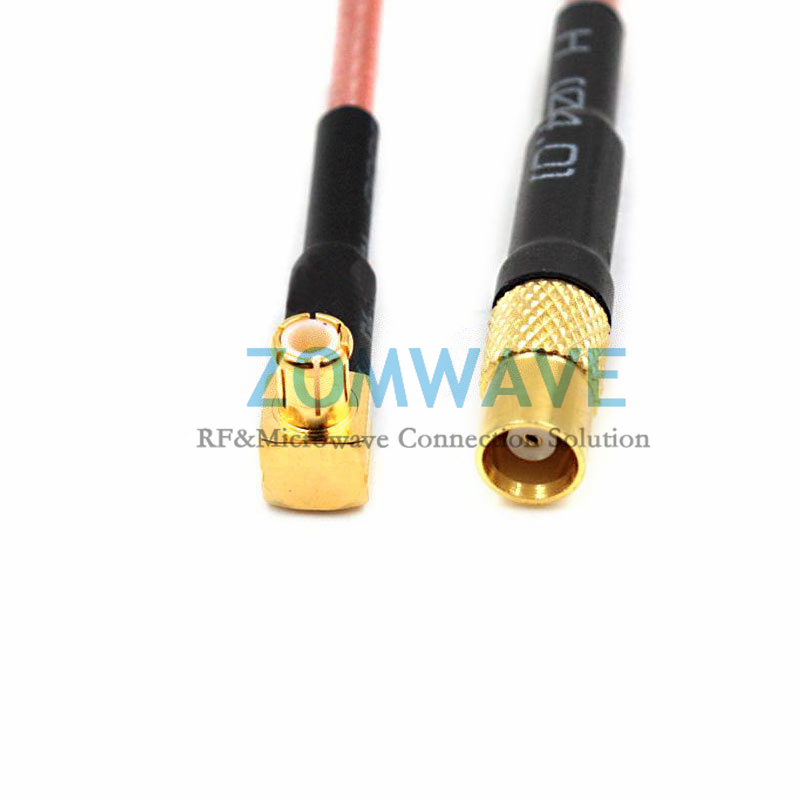MCX Male Right Angle to MCX Female, RG316 Cable, 6GHz