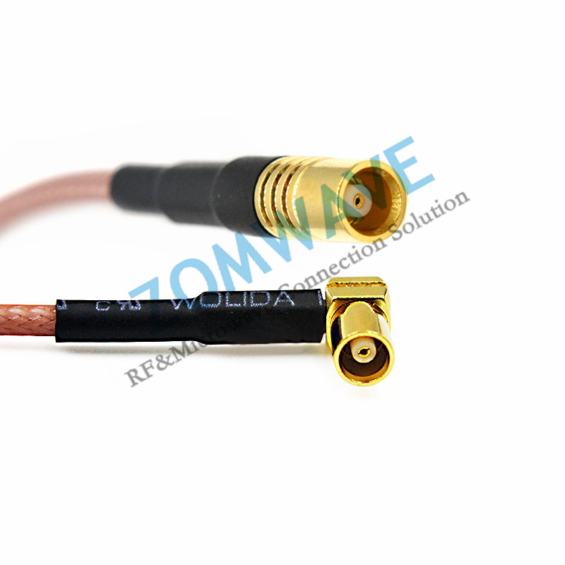 MCX Female to MCX Female Right Angle, RG316 Cable, 6GHz