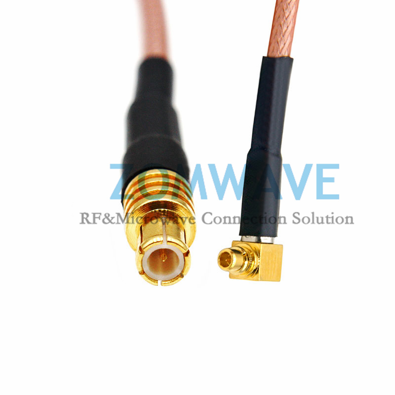 MCX Male to MMCX Male Right Angle, RG316 Cable, 6GHz